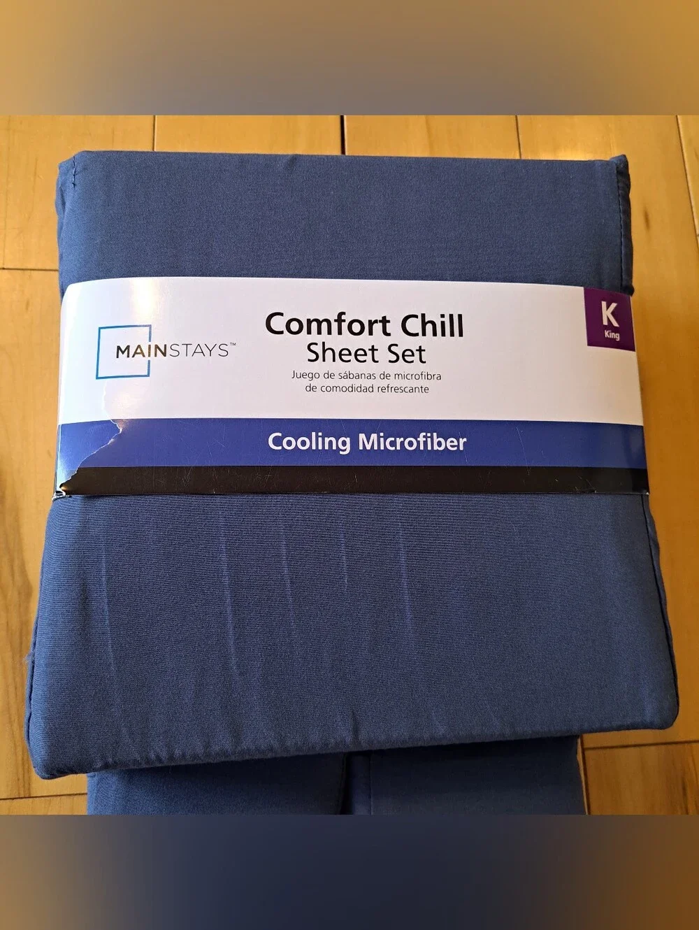 MAINSTAYS Comfort Chill Sheet Set KING w/ 2 Sets Extra Pillow Cases Microfiber